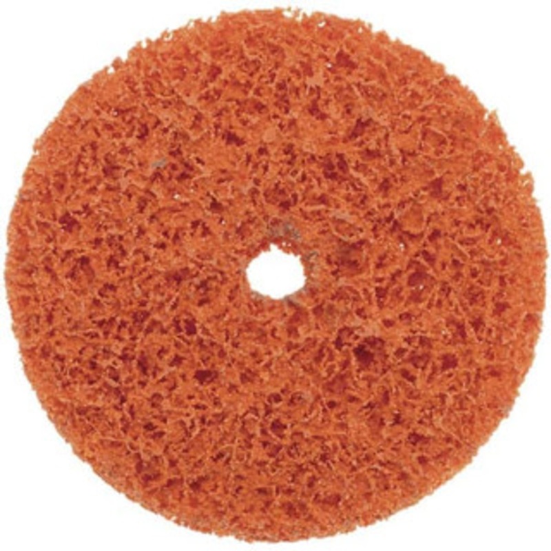 Norton 4 Extra Coarse Grade Aluminum Oxide/Ceramic Deburring Disc 1/2 Center Hole, Arbor Connection, Orange, 8,000 Max RPM 66623304856 – 70469242