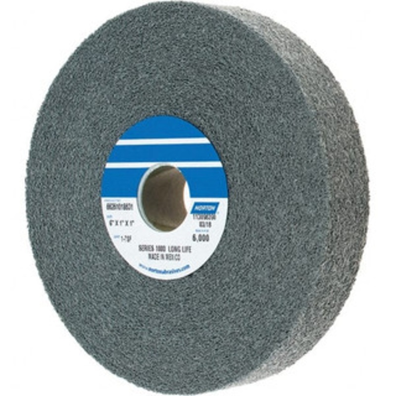 Norton 6 Diam, 1 Face Width, 1 Center Hole, Fine Grade, Silicon Carbide Deburring Wheel Convolute, Density 7 Grade 66261018631 – 71276208