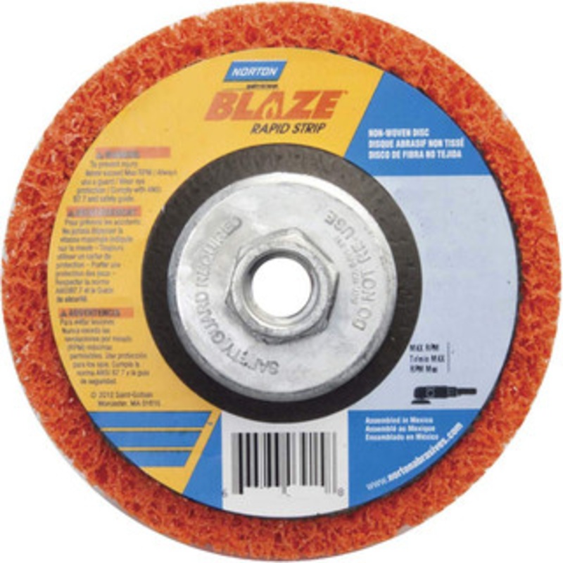 Norton 7 Extra Coarse Grade Aluminum Oxide/Ceramic Deburring Disc 5/8-11 Threaded Center Hole, Arbor Mount Connection, Orange, 8,000 Max RPM 66623303919 – 70469424