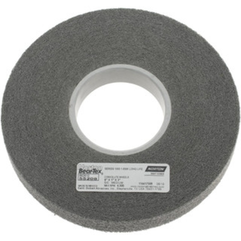 Norton 8 Diam, 1 Face Width, 3 Center Hole, Medium Grade, Silicon Carbide Deburring Wheel Convolute, Medium Density 6 Grade, 3,650 RPM 66261055208 – 05009345
