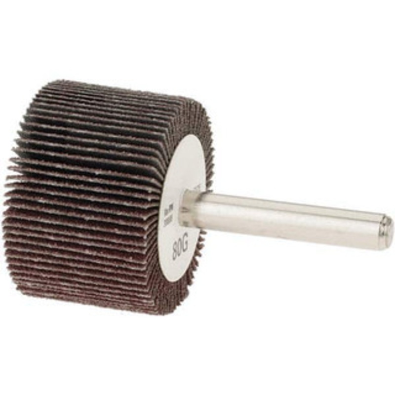 Value Collection 1-1/2 Diam x 1 Face Width, Medium Aluminum Oxide Coated Mounted Flap Wheel 1/4 Shank Mount, 80 Grit, 30,000 Max RPM BD3263 – 64706211