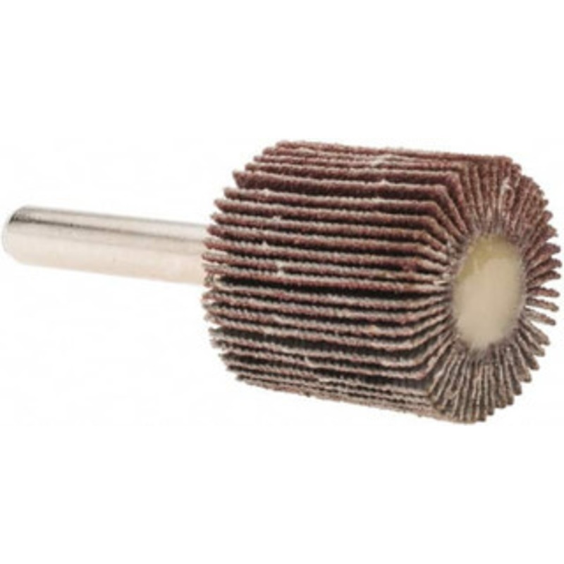 Value Collection 1 Diam x 1 Face Width, Medium Aluminum Oxide Coated Mounted Flap Wheel 1/4 Shank Mount, 80 Grit, 30,000 Max RPM BD3255 – 64706351