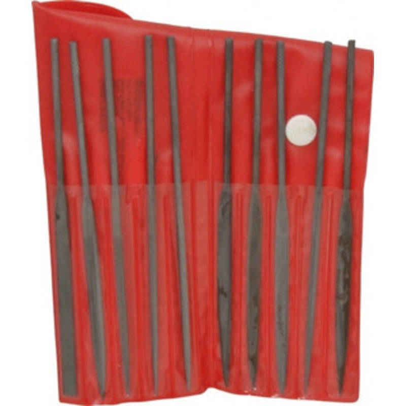 Value Collection 10 Piece Swiss Pattern File Set 5-1/2 Long, 2 Coarseness, Round Handle, Set Includes Barrette, Crossing, Equalling, Flat, Half Round, Knife, Marking, Round, Three Square 382-0152 – 00673509