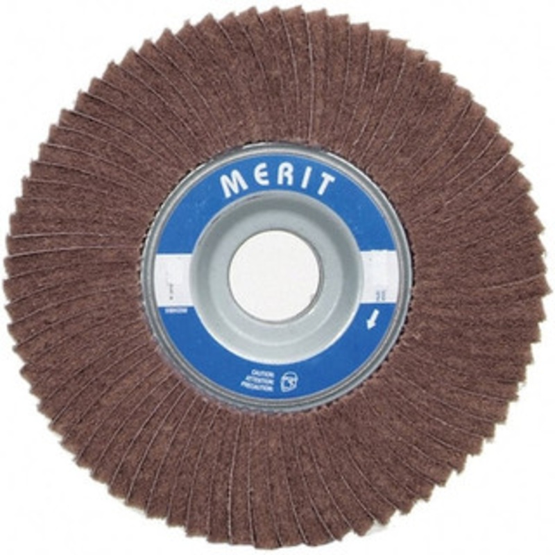 Merit Abrasives 6 x 2 80 Grit Ceramic Unmounted Flap Wheel Coated, Medium Grade, 1 Center Hole, 6,000 Max RPM 08834126009 – 09609413