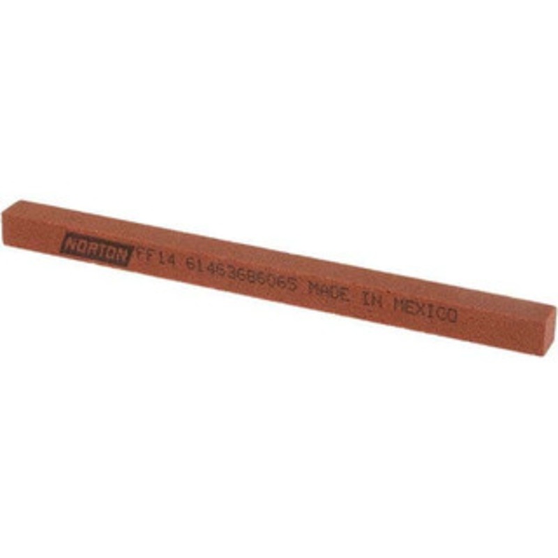 Norton 4 Long x 1/4 Wide x 1/4 Thick, Aluminum Oxide Sharpening Stone Square 61463686065 – 00578005