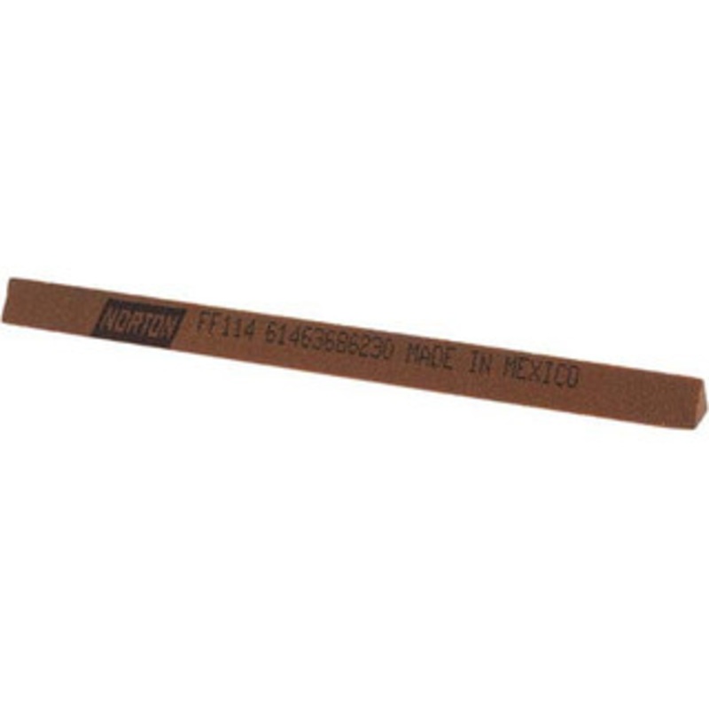 Norton 4 Long x 1/4 Wide x 1/4 Thick, Aluminum Oxide Sharpening Stone Triangle, Fine Grade 61463686230 – 05139225