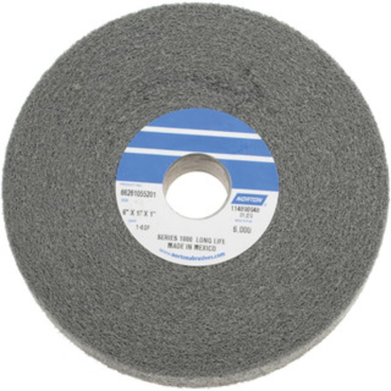 Norton 6 Diam, 1 Face Width, 1 Center Hole, Fine Grade, Silicon Carbide Deburring Wheel Convolute, Medium Density 6 Grade, 4,500 RPM 66261055201 – 70538228