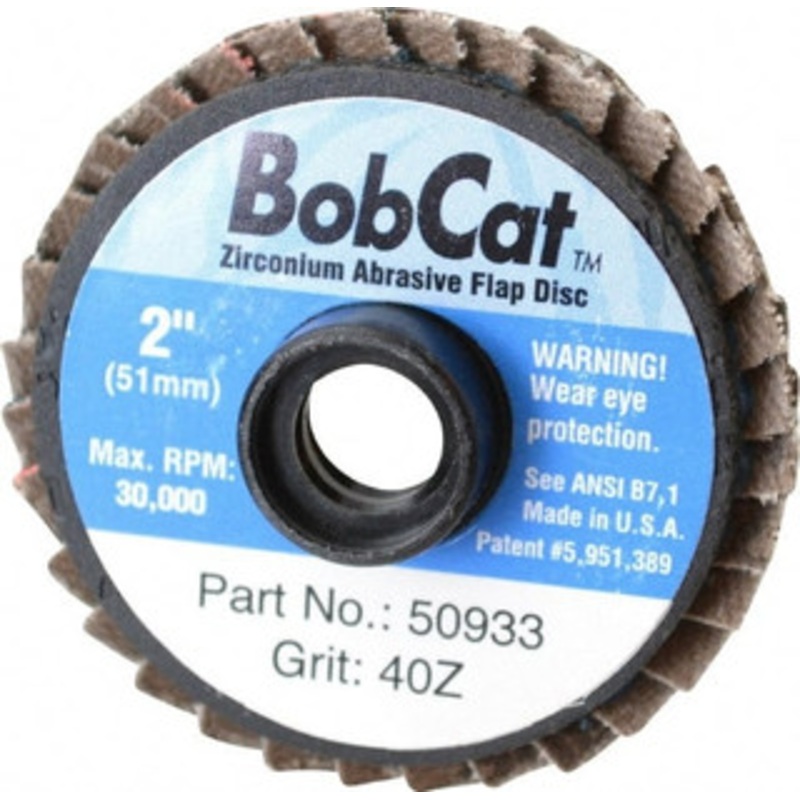 Weiler Abrasives 2 40 Grit Type 27 Zirconia Alumina Flap Disc Coarse Grade, Coated, Quick Change Type S Attachment, Plastic Backing, 30,000 RPM 50933 – 60863727