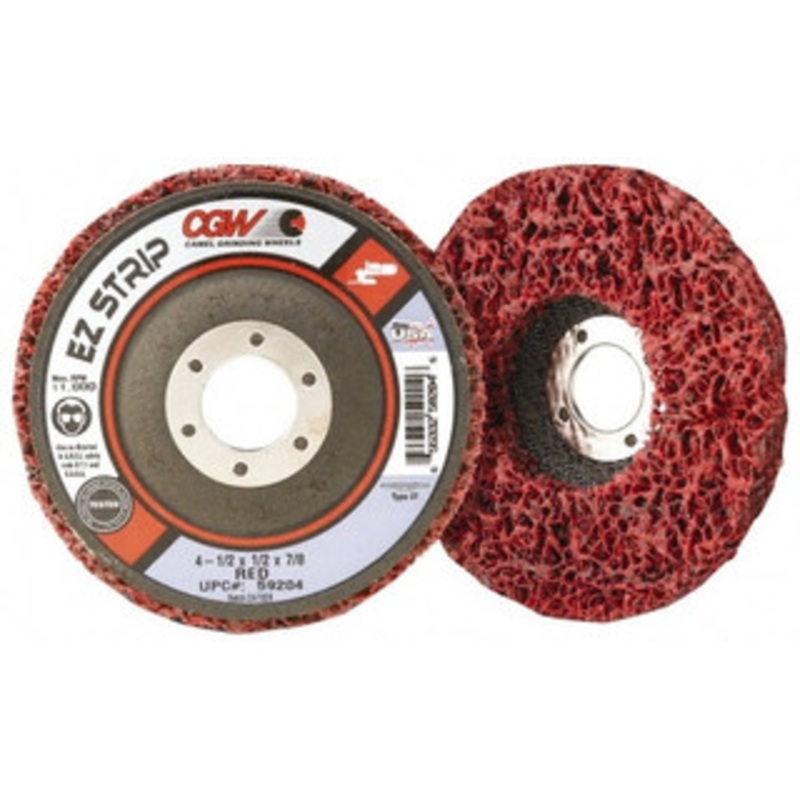 CGW Abrasives 7 Very Coarse Grade Silicon Carbide Deburring Disc 7/8 Center Hole, Arbor Connection, Red, 7,000 Max RPM 59206 – 40140568