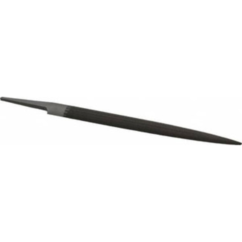 Grobet USA 8 Standard Precision Swiss Pattern Half Round File Double Cut, 0 Cut, 13/16 Width x 15/64 Thick, with Tang 31.119 – 60204401