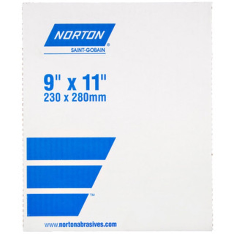 Norton 180 Grit, Silicon Carbide Sanding Sheet 11 Long x 9 Wide, Very Fine Grade, Weighted Cloth Backing 66261100940 – 70360458