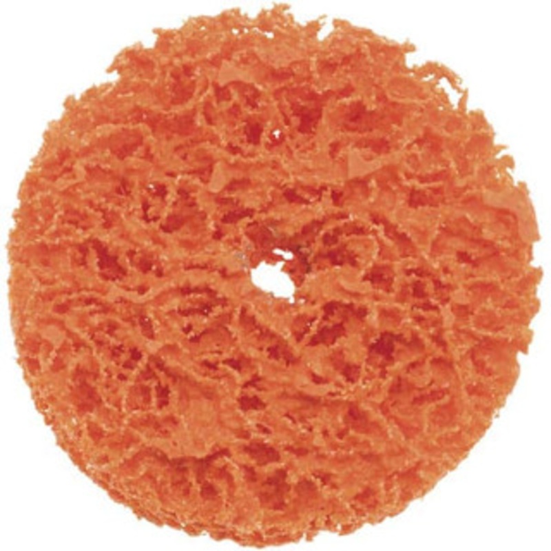 Norton 2 Extra Coarse Grade Aluminum Oxide/Ceramic Deburring Disc 1/4 Center Hole, Arbor Connection, Orange, 15,500 Max RPM 66623340163 – 70469119