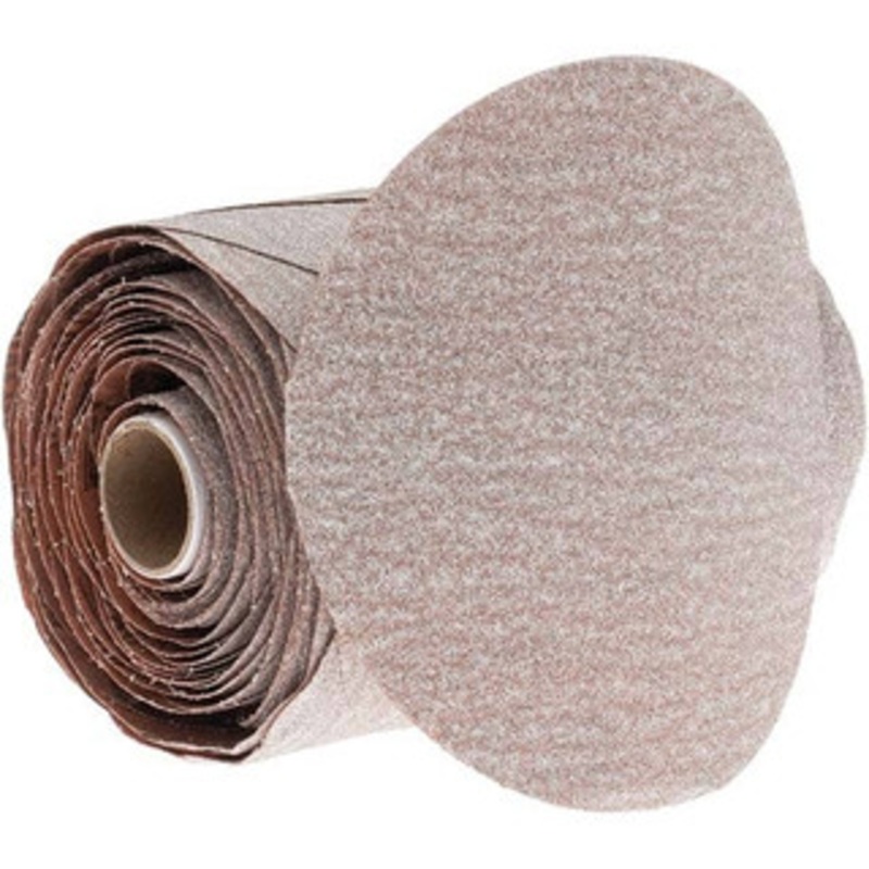 Norton 5 Diam, 80 Grit Aluminum Oxide Adhesive PSA Disc Coarse Grade, Natural, B Weighted Backing, Flexible 66261131464 – 02939650