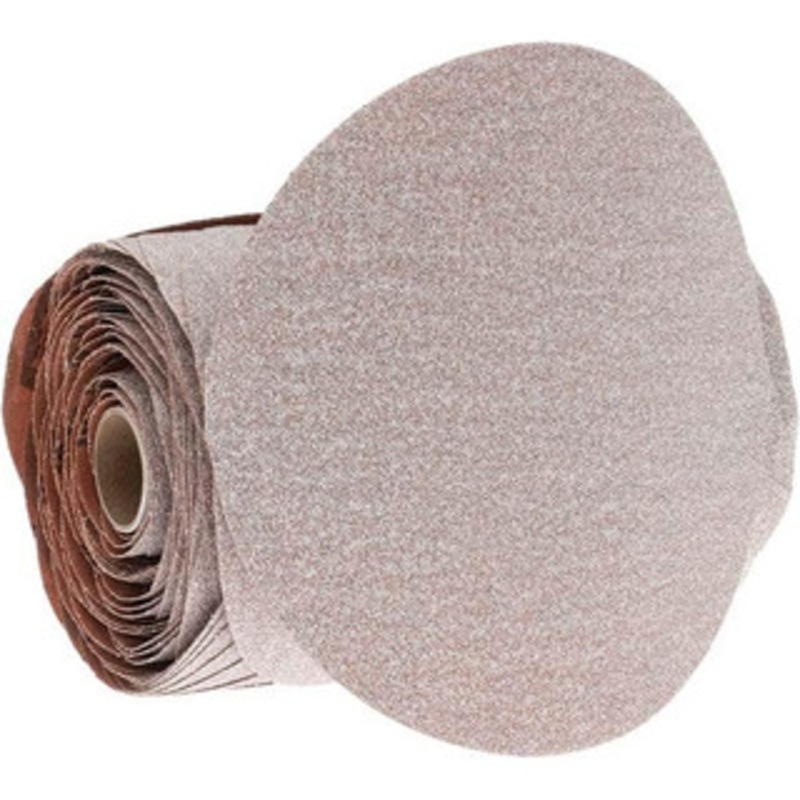 Norton 6 Diam, 80 Grit Aluminum Oxide Adhesive PSA Disc Coarse Grade, Natural, B Weighted Backing, Flexible 66261131481 – 02939767