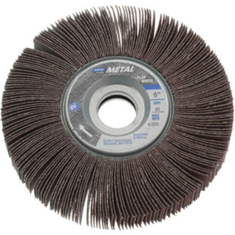 Norton 6 x 1 60 Grit Aluminum Oxide Unmounted Flap Wheel Coated, Medium Grade, 1 Center Hole, 6,200 Max RPM 63642502680 – 05099304