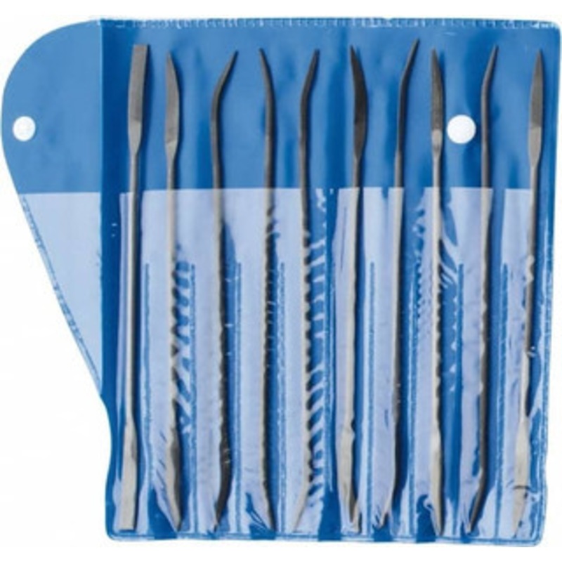 Value Collection 10 Piece Swiss Pattern File Set 7 Long, 2 Coarseness, Die Sinkers Handle, Set Includes Barrette, Crossing, Equalling, Flat, Half Round, Knife, Round, Round Edge Joint, Slitting, Square, Three Square 382-0036 – 00675132