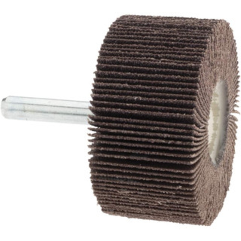 Merit Abrasives 2 Diam x 1 Face Width, Medium Aluminum Oxide Coated Mounted Flap Wheel 1/4 Shank Mount, 80 Grit, 30,000 Max RPM 08834149826 – 84400928