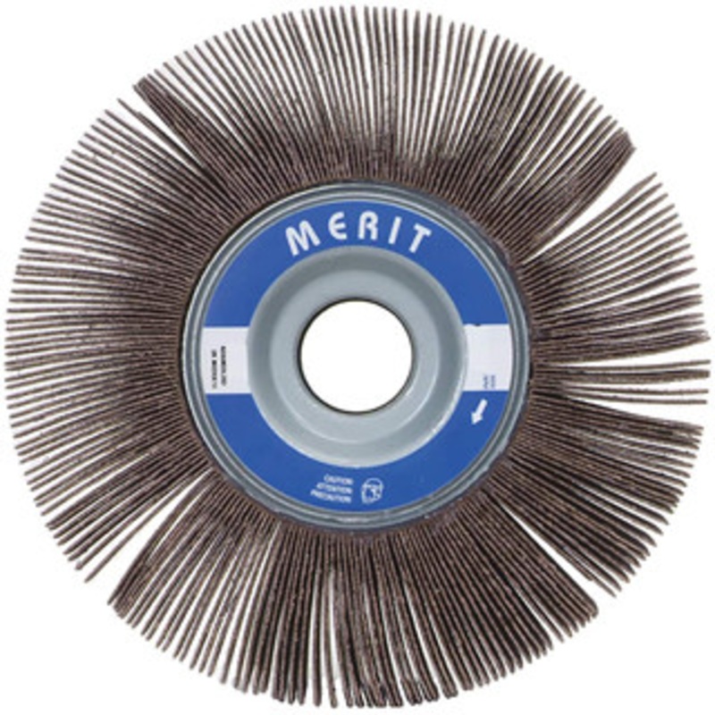 Merit Abrasives 8 x 2 80 Grit Aluminum Oxide Unmounted Flap Wheel Coated, Medium Grade, 1 Center Hole, 4,500 Max RPM 08834123095 – 08577769