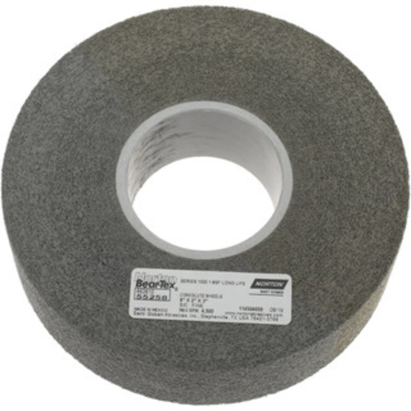 Norton 8 Diam, 2 Face Width, 3 Center Hole, Fine Grade, Silicon Carbide Deburring Wheel Convolute, Hard Density 8 Grade, 3,650 RPM 66261055258 – 05009519