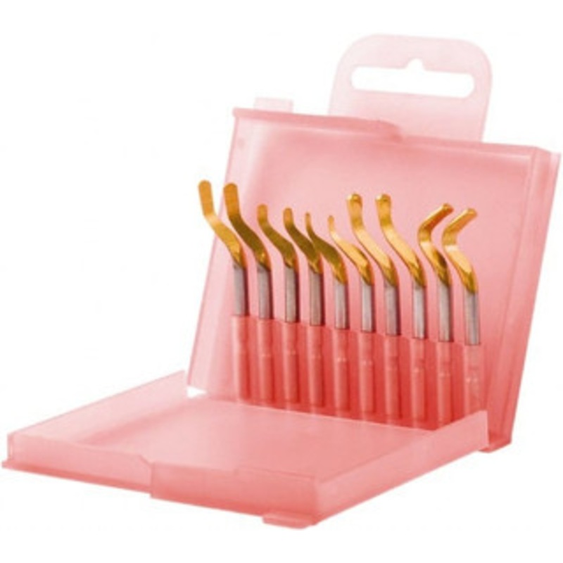 Shaviv 12 Piece Hand Deburring Tool Set Blade Type E100P, E110P, E111P, E200P, E300P, Holder Type E, For Hole Edges, Straight Edges 155-00259 – 77803922