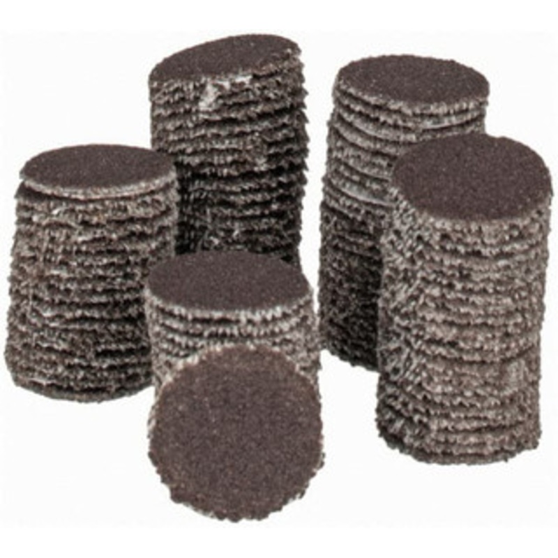 Tru-Maxx 1/2 Diam, 180 Grit Aluminum Oxide Adhesive PSA Disc Very Fine Grade, X Weighted Cloth Backing, For Right Angle/Vertical Shaft Portable Grinders 7000050-180 – 78280559