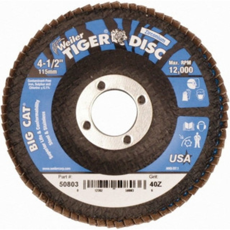 Weiler Abrasives Flap Disc Coarse Grade, Arbor Attachment, Phenolic Backing 50803 – 97278055