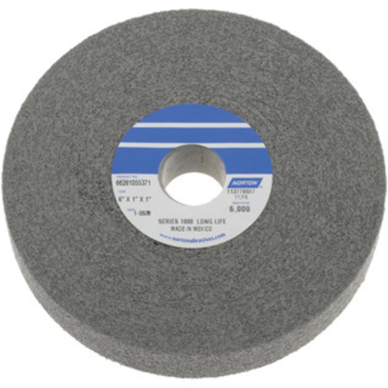 Norton 6 Diam, 1 Face Width, 1 Center Hole, Medium Grade, Silicon Carbide Deburring Wheel Convolute, Hard Density 9 Grade, 4,500 RPM 66261055371 – 05009246