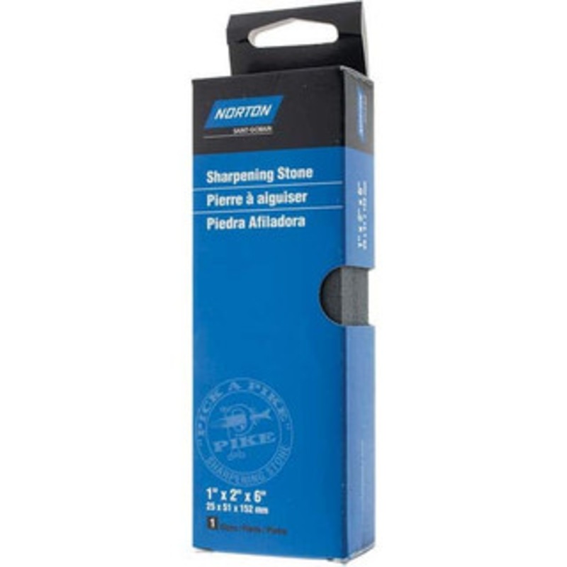 Norton 6 Long x 2 Wide x 1 Thick, Silicon Carbide Sharpening Stone Rectangle, Medium Grade 61463685505 – 00580340