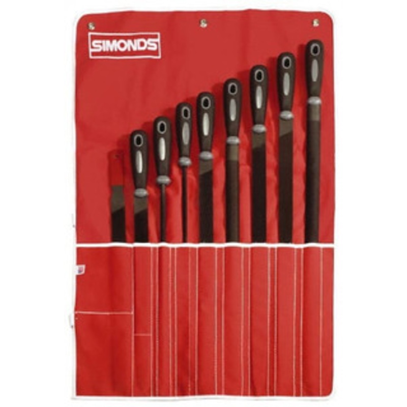 Simonds Saw 9 Piece American Pattern File Set 6, 10 Long, Bastard/Smooth Coarseness 78761810 – 85423937