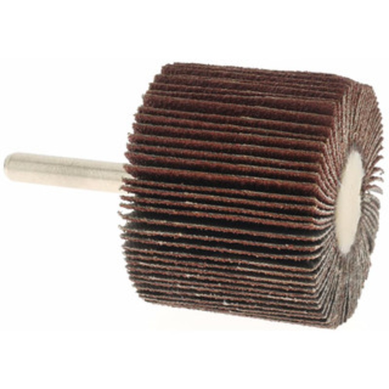 Value Collection 2-1/2 Diam x 1-1/2 Face Width, Medium Aluminum Oxide Coated Mounted Flap Wheel 1/4 Shank Mount, 60 Grit, 25,000 Max RPM BD3270 – 64706161