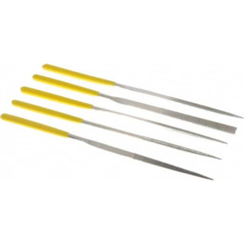 Value Collection 5 Piece Diamond Pattern File Set 5-1/2 Long, Medium Coarseness, Set Includes Flat, Round, Square, Three Square CFN5054 – 09903923
