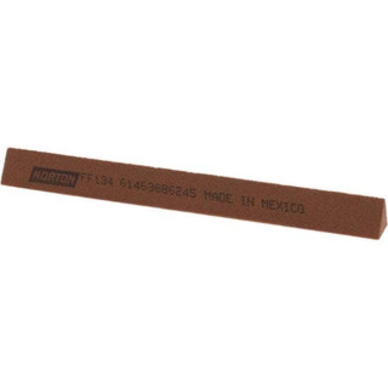 Norton 4 Long x 3/8 Wide x 3/8 Thick, Aluminum Oxide Sharpening Stone Triangle, Fine Grade 61463686245 – 05139282
