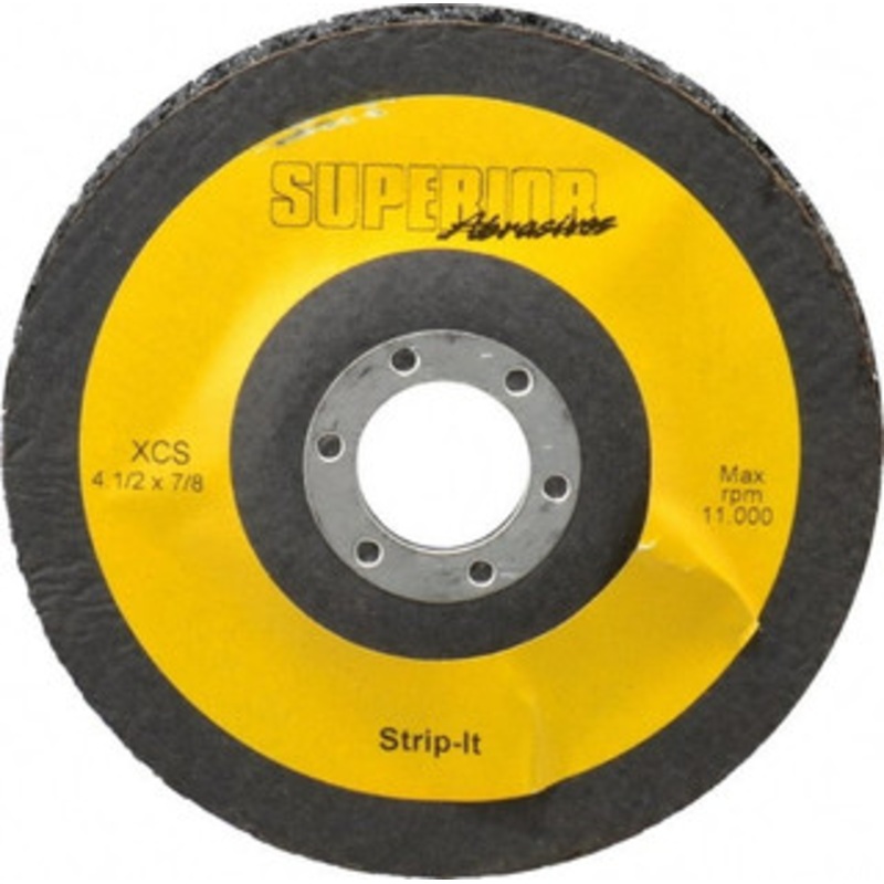Superior Abrasives 4-1/2 Very Coarse Grade Silicon Carbide Deburring Disc 7/8 Center Hole, Arbor Connection, 11,000 Max RPM 34366 – 65292492