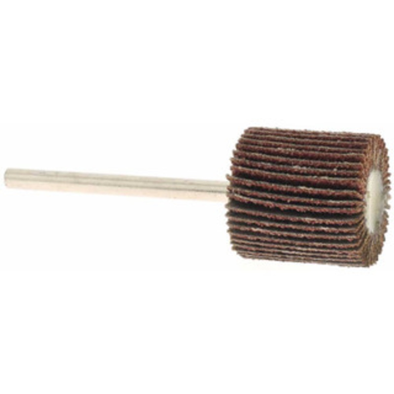 Value Collection 3/4 Diam x 3/4 Face Width, Medium Aluminum Oxide Coated Mounted Flap Wheel 1/8 Shank Mount, 60 Grit, 30,000 Max RPM BD3291 – 64705965
