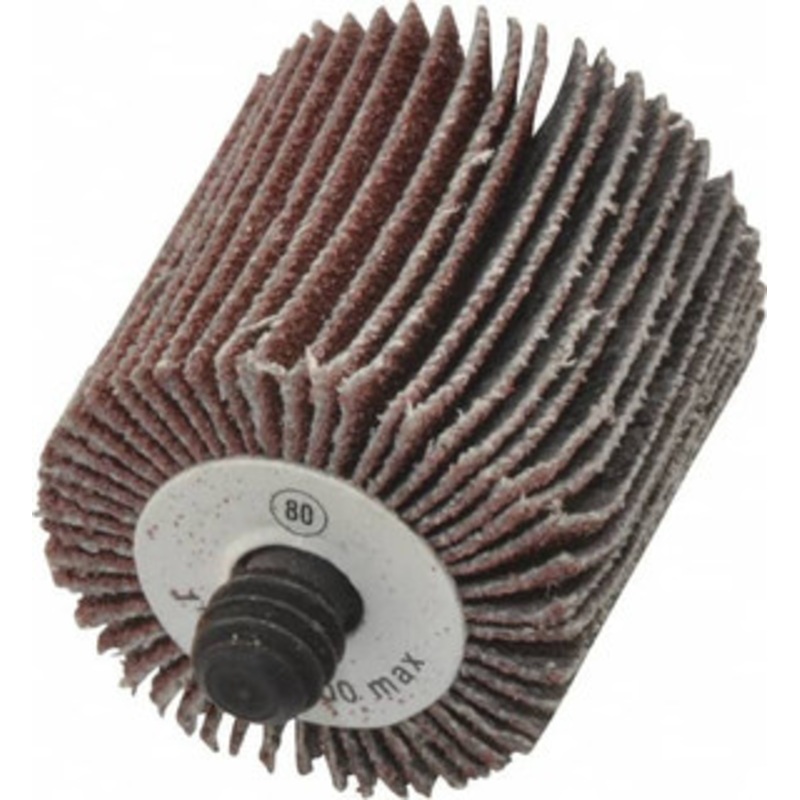 CGW Abrasives 1 Diam x 1 Face Width, Medium Aluminum Oxide Coated Mounted Flap Wheel 1/4-20 Threaded Mount, 80 Grit, 30,000 Max RPM 39966 – 01824135