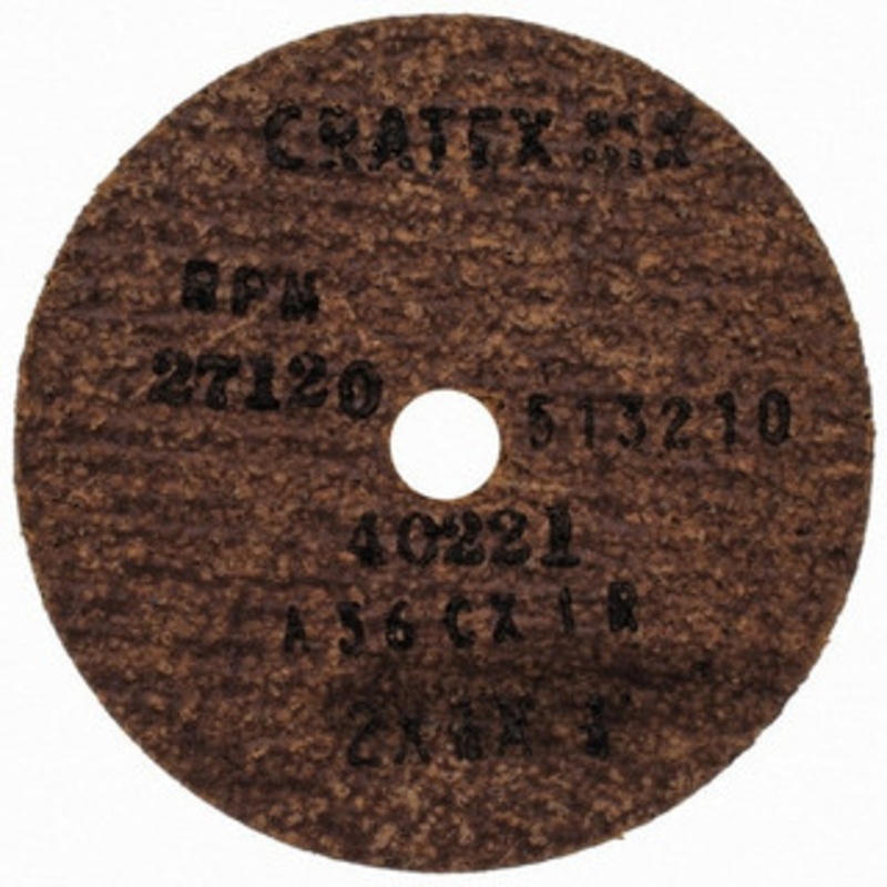 Cratex 2 Diam, 1/4 Hole, 36 Grit Aluminum Oxide Fiber Disc Very Coarse 40221 – 03596236
