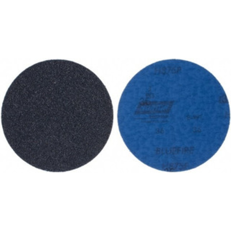 Norton 6 Diam, 36 Grit Zirconia Alumina Adhesive PSA Disc Very Coarse, Blue, E Weighted Paper Backing, Flexible 66261123590 – 06865919