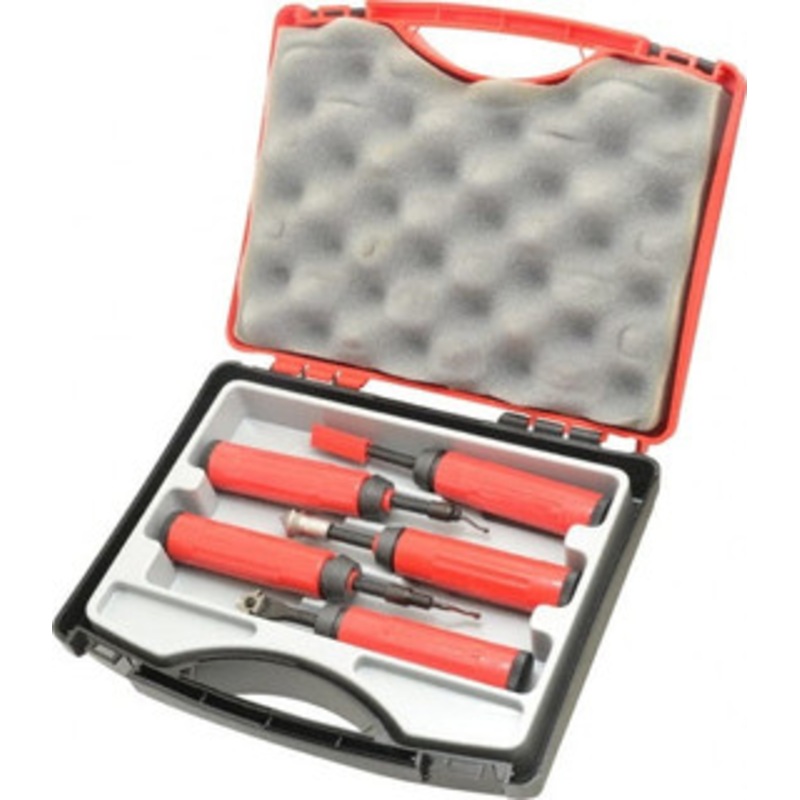 Shaviv 18 Piece High Speed Steel Hand Deburring Tool Set Blade Type B, C, D, E, F, For Flat Surfaces, Hole Edges, Hole Inner Surfaces, Straight Edges 154-29060 – 05754445