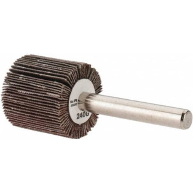 Tru-Maxx 1 Diam x 1 Face Width, Very Fine Aluminum Oxide Coated Mounted Flap Wheel 1/4 Shank Mount, 240 Grit, 30,000 Max RPM SZMM1240 – 87661575