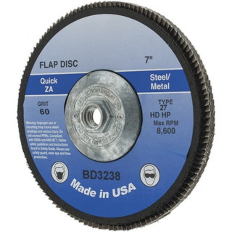 Value Collection 7 60 Grit 5/8-11 Center Hole Type 29 Zirconia Alumina Flap Disc Medium Grade, Coated, Arbor Attachment BD3238 – 64706468