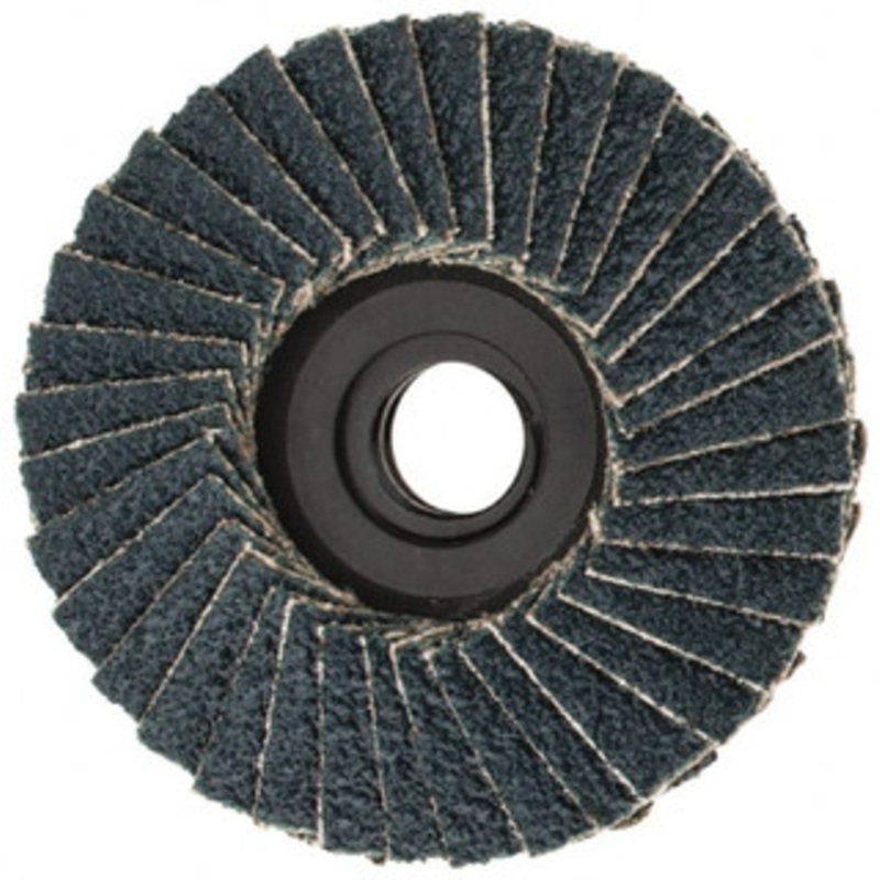 Weiler Abrasives 2 60 Grit Type 29 Zirconia Alumina Flap Disc Medium Grade, Coated, Quick Change Type S Attachment, Plastic Backing, 30,000 RPM 50924 – 60863685
