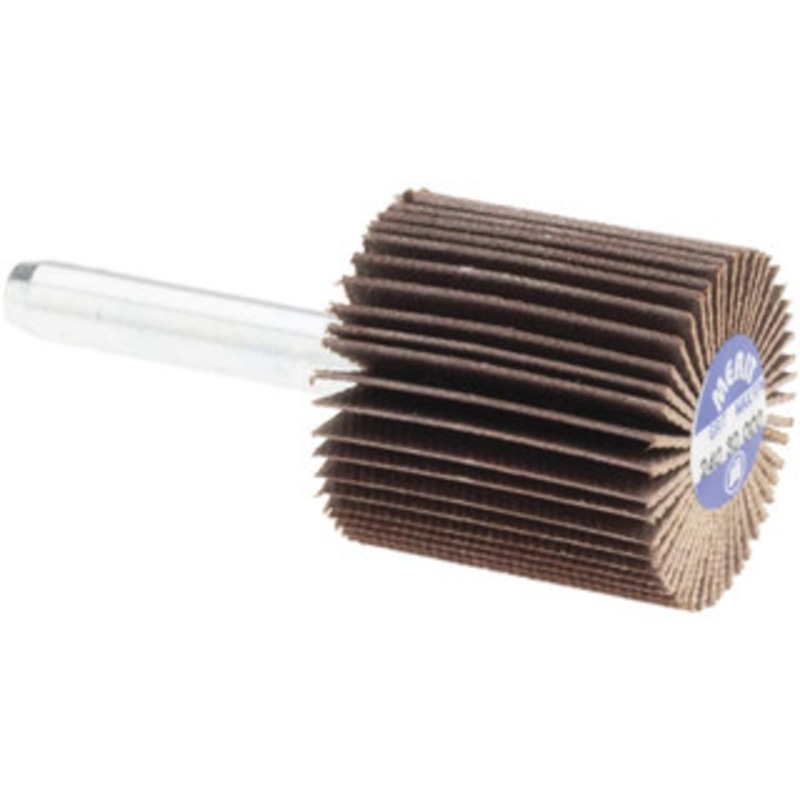Merit Abrasives 1 Diam x 1 Face Width, Very Fine Ceramic Alumina Coated Mounted Flap Wheel 1/4 Shank Mount, 240 Grit, Cloth Backing, 30,000 Max RPM 08834137114 – 72372832
