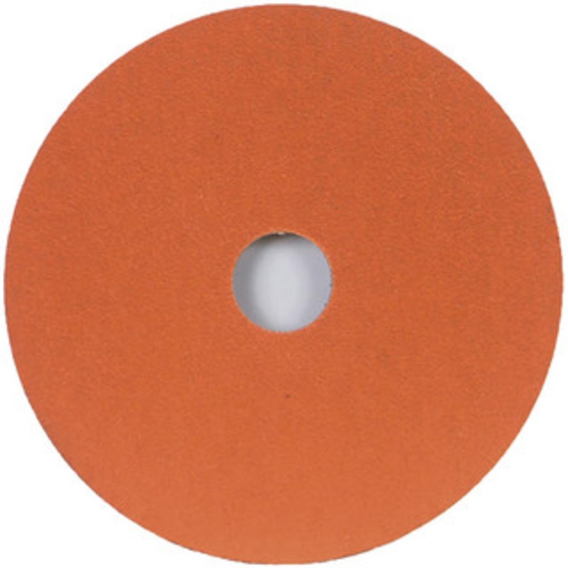 Norton 7 Diam, 7/8 Hole, 120 Grit Ceramic Fiber Disc Medium, Series R980P 66254411528 – 42065292