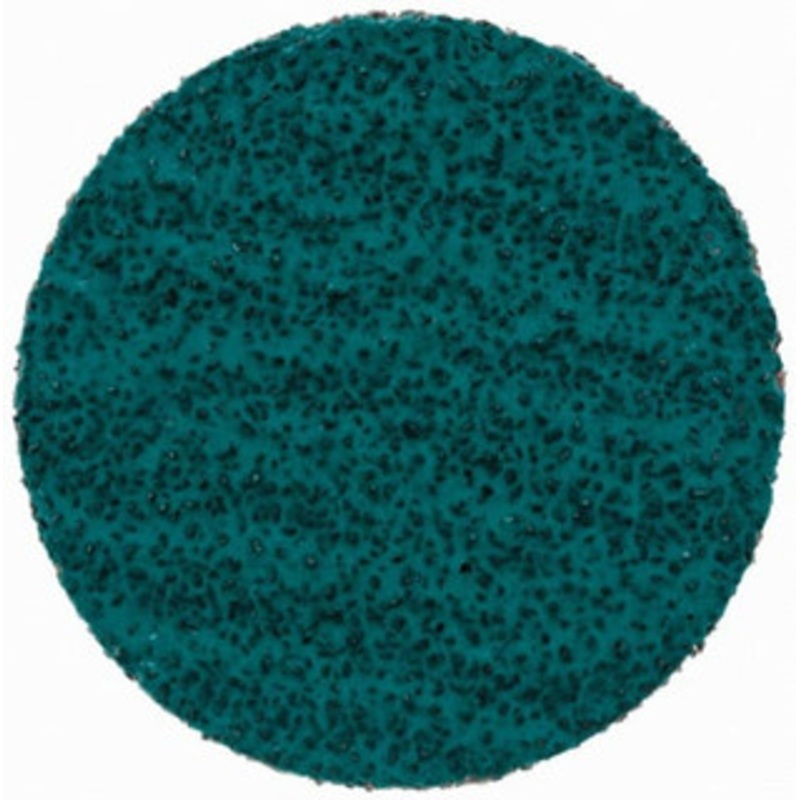 Standard Abrasives 1-1/2 50 Grit Zirconia Alumina Quick Change Disc Type S Attachment, Coarse Grade, Green, Coated, Cloth Backing, 30,000 RPM, SocAtt Compatible 7100224324 – 32966988