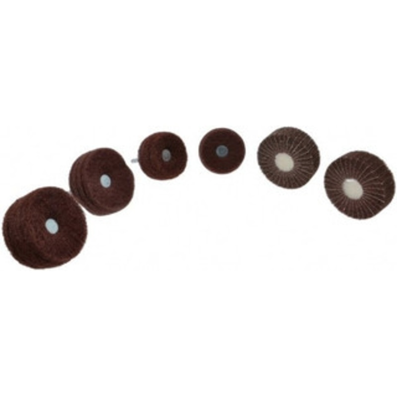 Superior Abrasives 6 Piece Finishing Wheel Kit 80 & 180 Grit, Medium & Very Fine Grade, Mounted on 1/4 Shank 32061 – 00094219