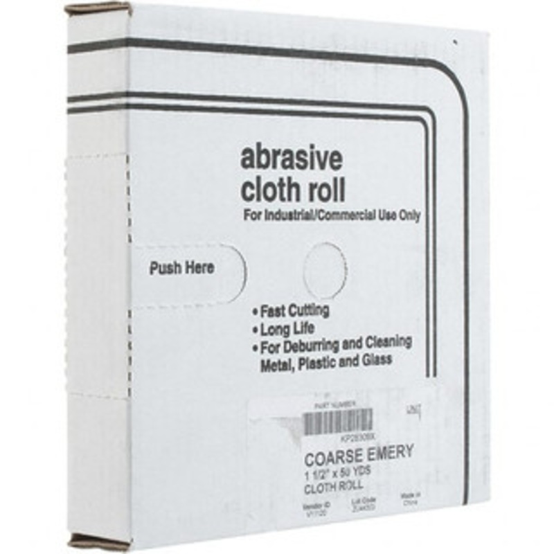 Value Collection 1-1/2 x 50 Yd 60 Grit Emery Shop Roll Coarse Grade, J Weighted Cloth Backing BD-KP28309 – 43581552