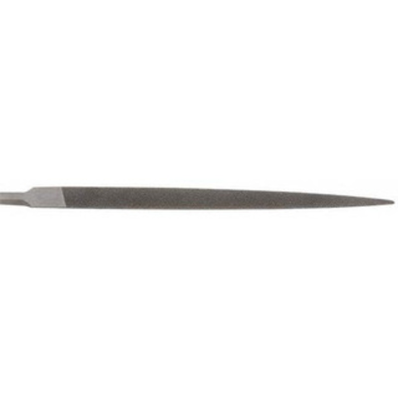 Grobet USA 4 Standard Precision Swiss Pattern Three Square File Double Cut, 0 Cut, 9/32 Width, with Tang 31.367 – 60217106