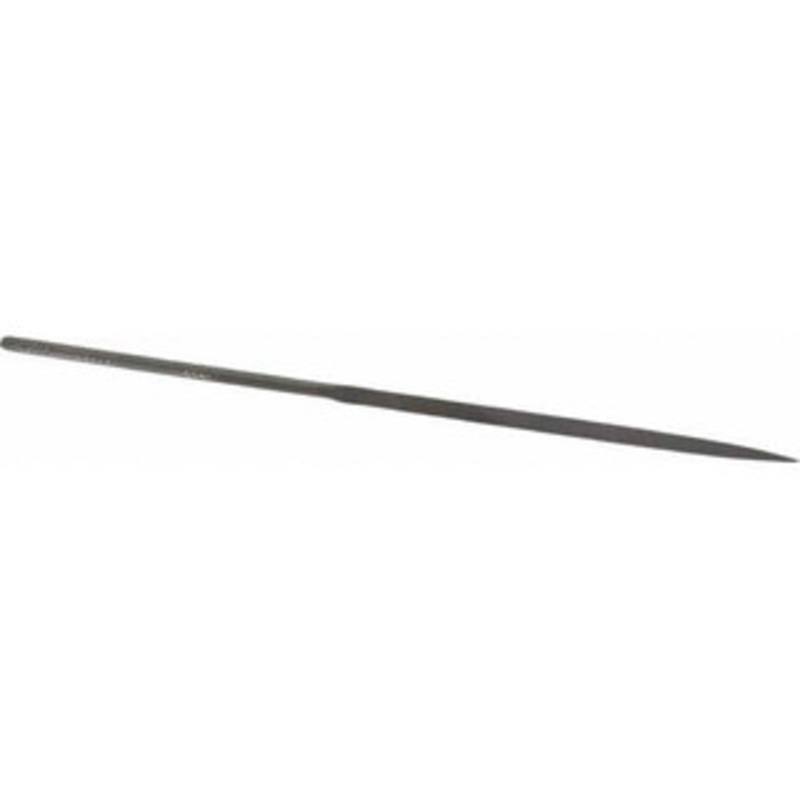 Grobet USA 6-1/4 Needle Precision Swiss Pattern Three Square File 4 Cut, 3 LOC, with Handle 31.642 – 60237047