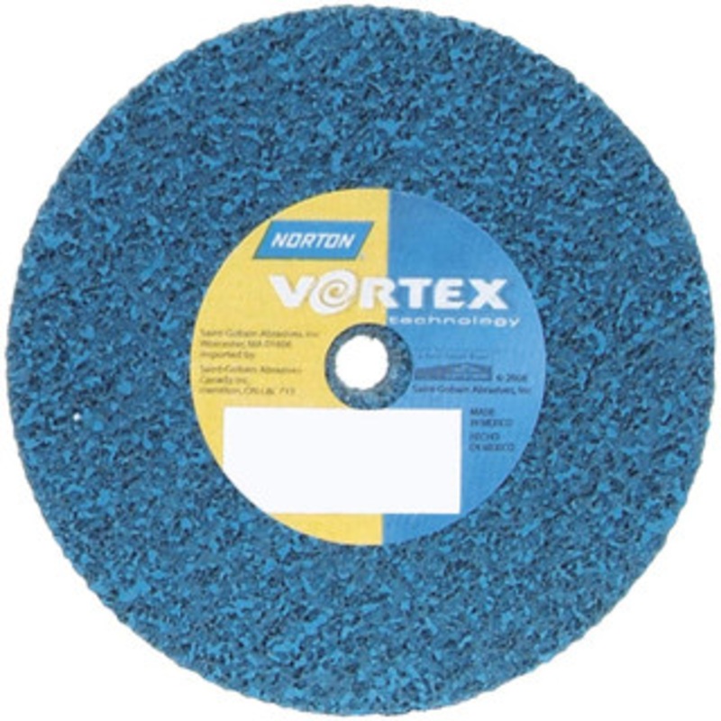 Norton 3 Diam, 1/4 Face Width, 1/4 Center Hole, Medium Grade, Aluminum Oxide Deburring Wheel Unitized, Medium Density 7 Grade 66261199696 – 77478857