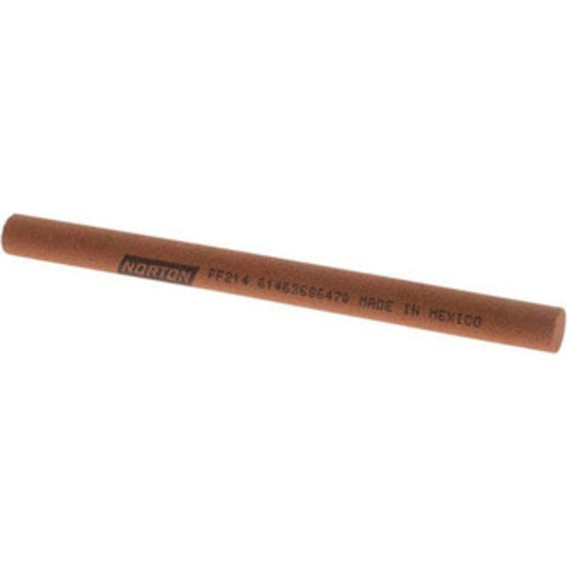 Norton 4 Long x 1/4 Diam x 1/4 Thick, Aluminum Oxide Sharpening Stone Round, Fine Grade 61463686470 – 00578369